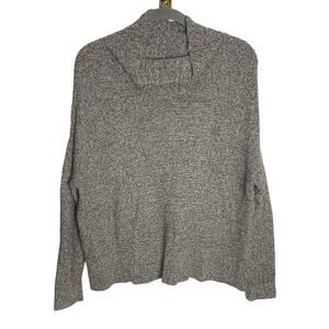 Eileen Fisher Oversized Turtleneck Sweater Cotton Pullover Drop Sleeve Grey XS